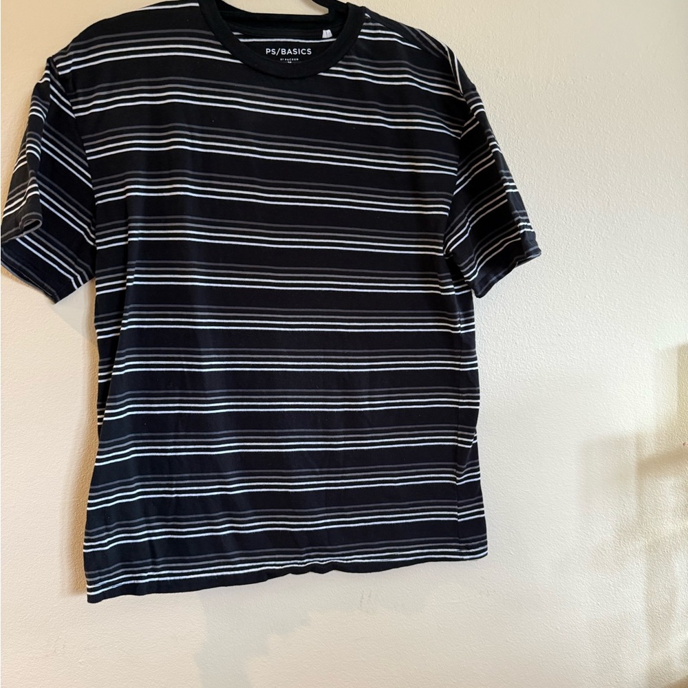 Asics Black Striped Men's Shirt